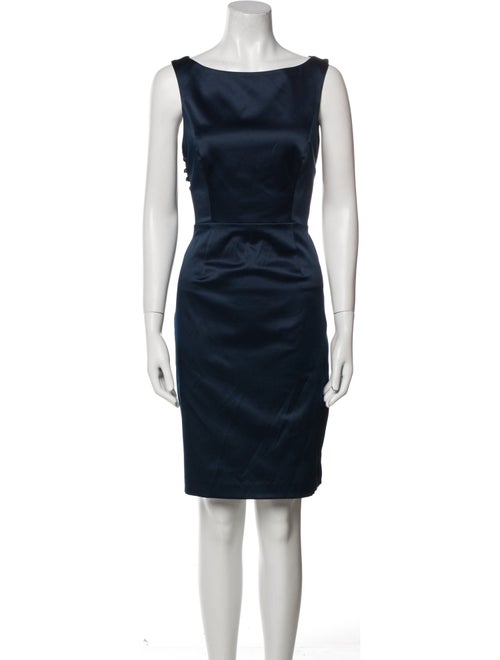 Black Halo Bateau Neckline Mini Dress