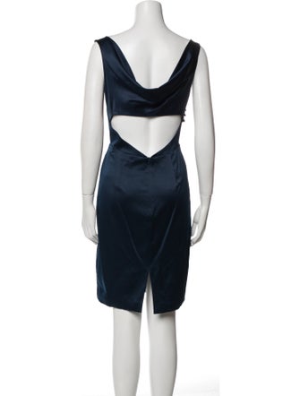 Black Halo Bateau Neckline Mini Dress