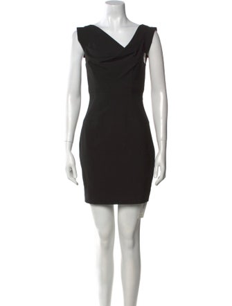 Black Halo Cowl Neck Mini Dress