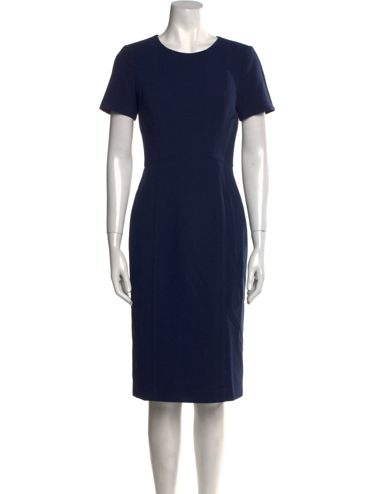 Black Halo Crew Neck Knee-Length Dress