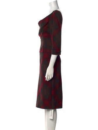 Black Halo Printed Midi Length Dress