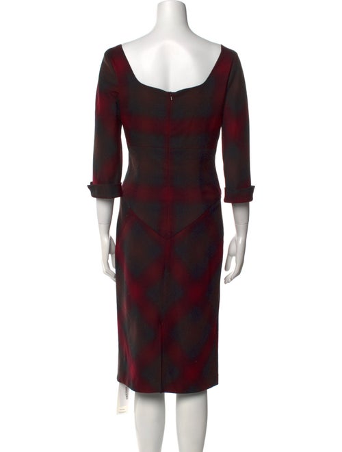 Black Halo Printed Midi Length Dress