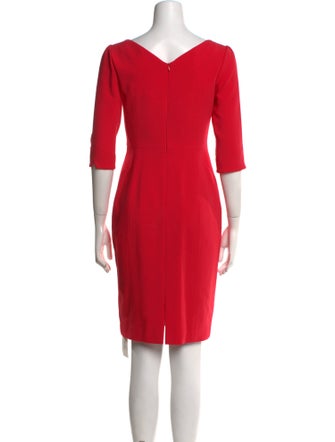 Black Halo V-Neck Knee-Length Dress