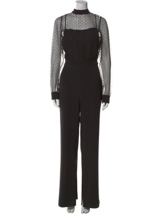 Black Halo Mock Neck Jumpsuit