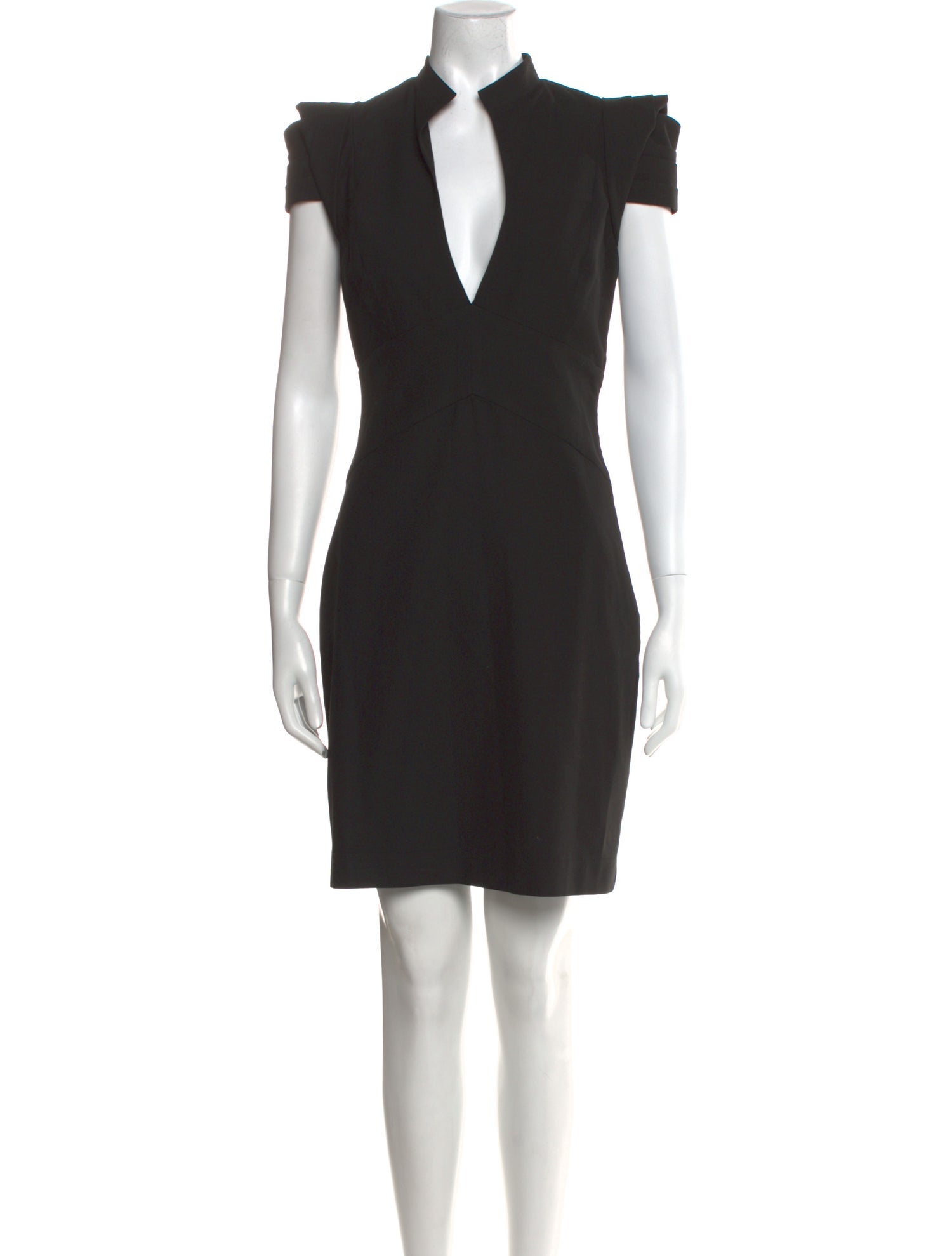 Black Halo V-Neck Knee-Length Dress