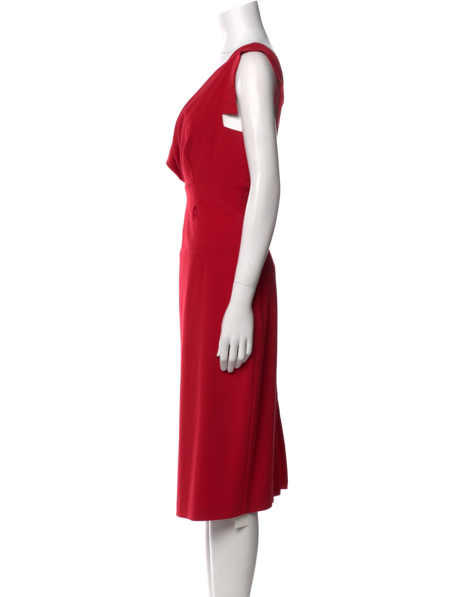 Black Halo Cowl Neck Midi Length Dress