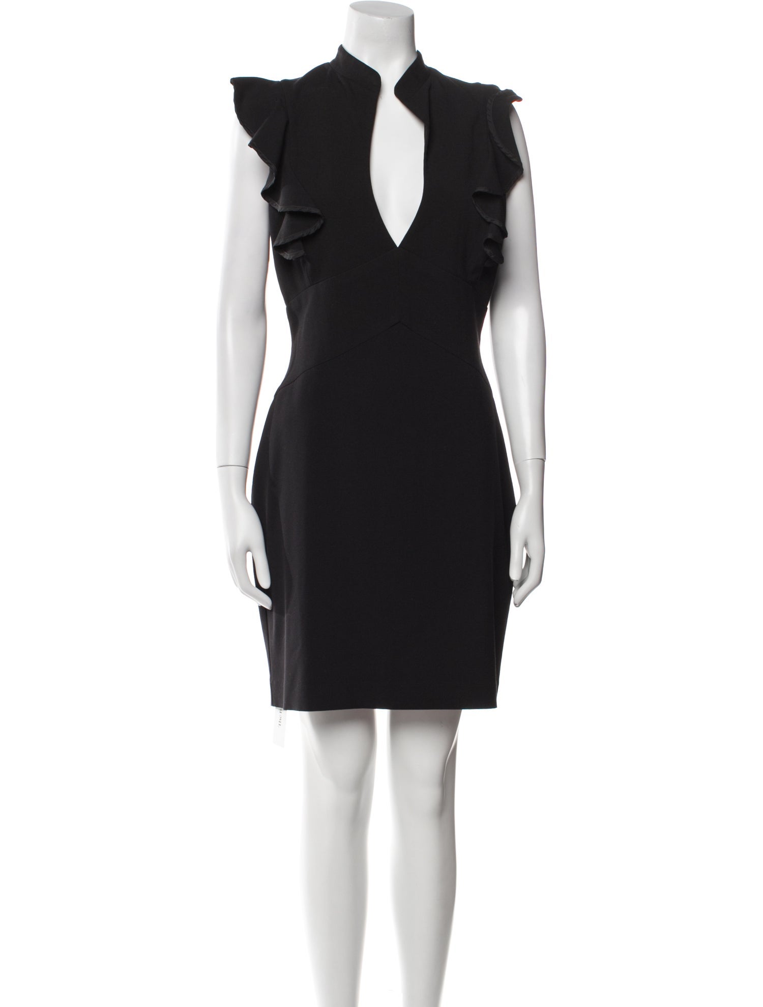 Black Halo V-Neck Mini Dress