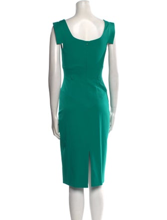 Black Halo Cowl Neck Knee-Length Dress