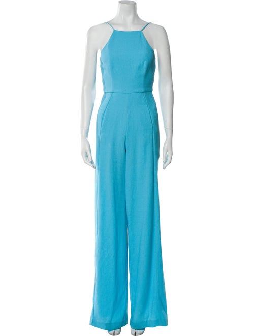 Black Halo Floral Print Square Neckline Jumpsuit