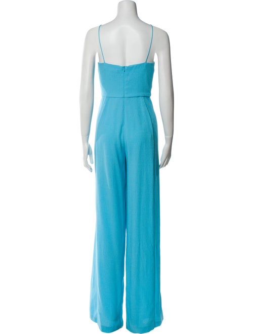 Black Halo Floral Print Square Neckline Jumpsuit