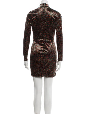 Black Halo Printed Mini Dress