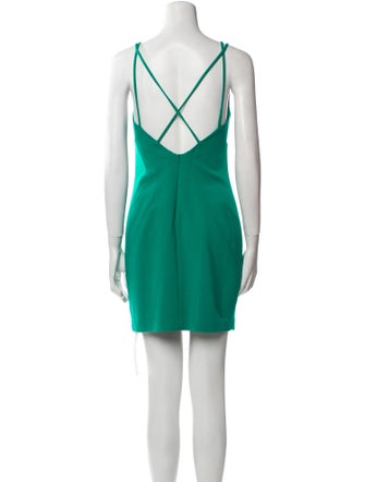 Black Halo V-Neck Mini Dress