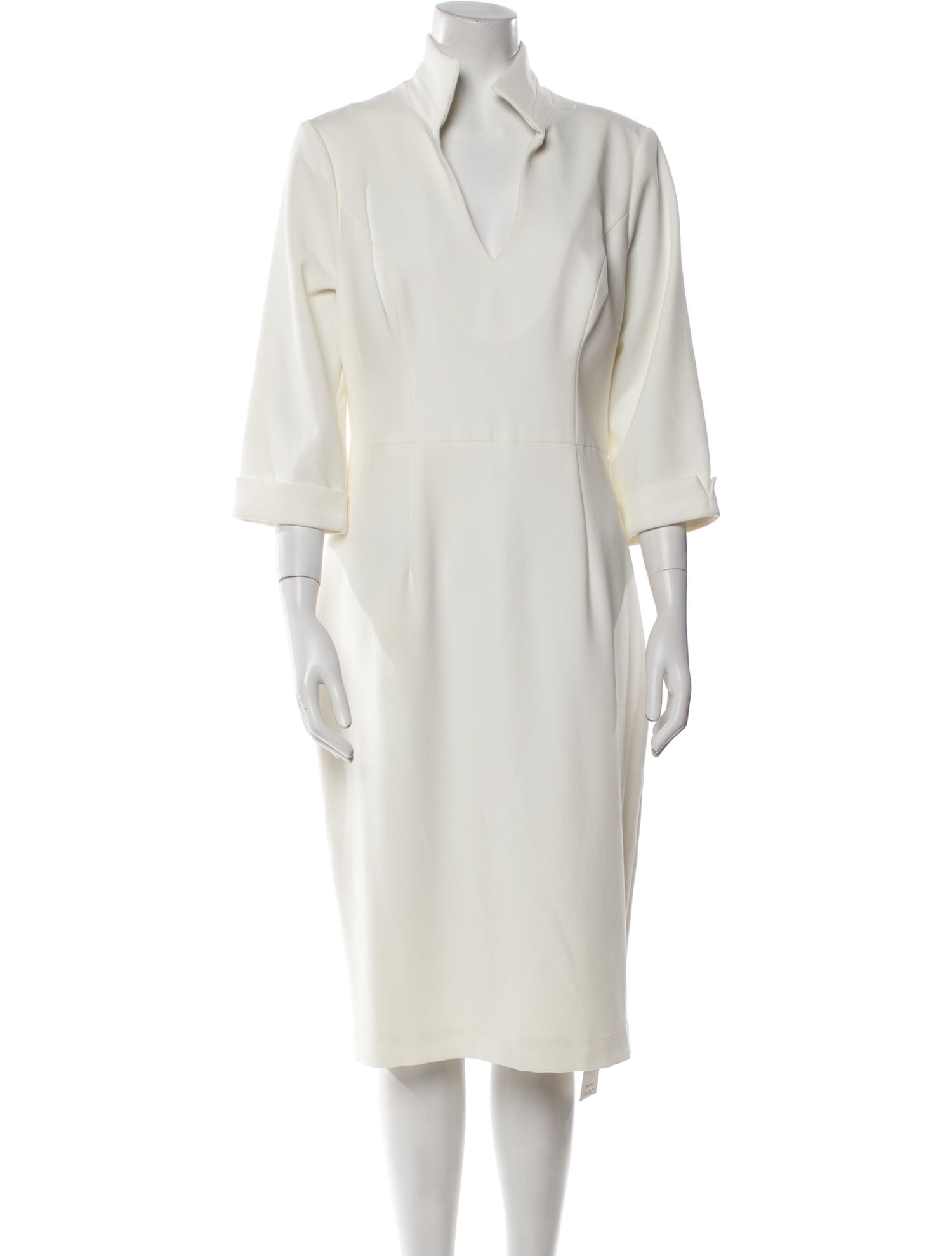 Black Halo V-Neck Midi Length Dress