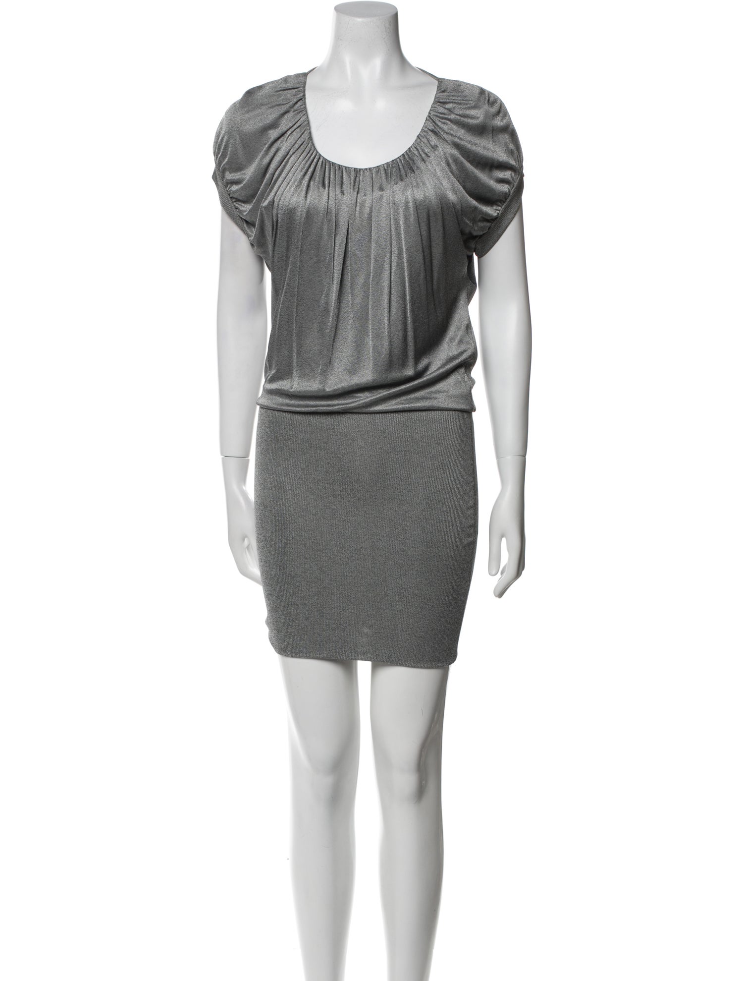 Black Halo Scoop Neck Mini Dress