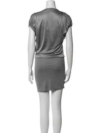 Black Halo Scoop Neck Mini Dress