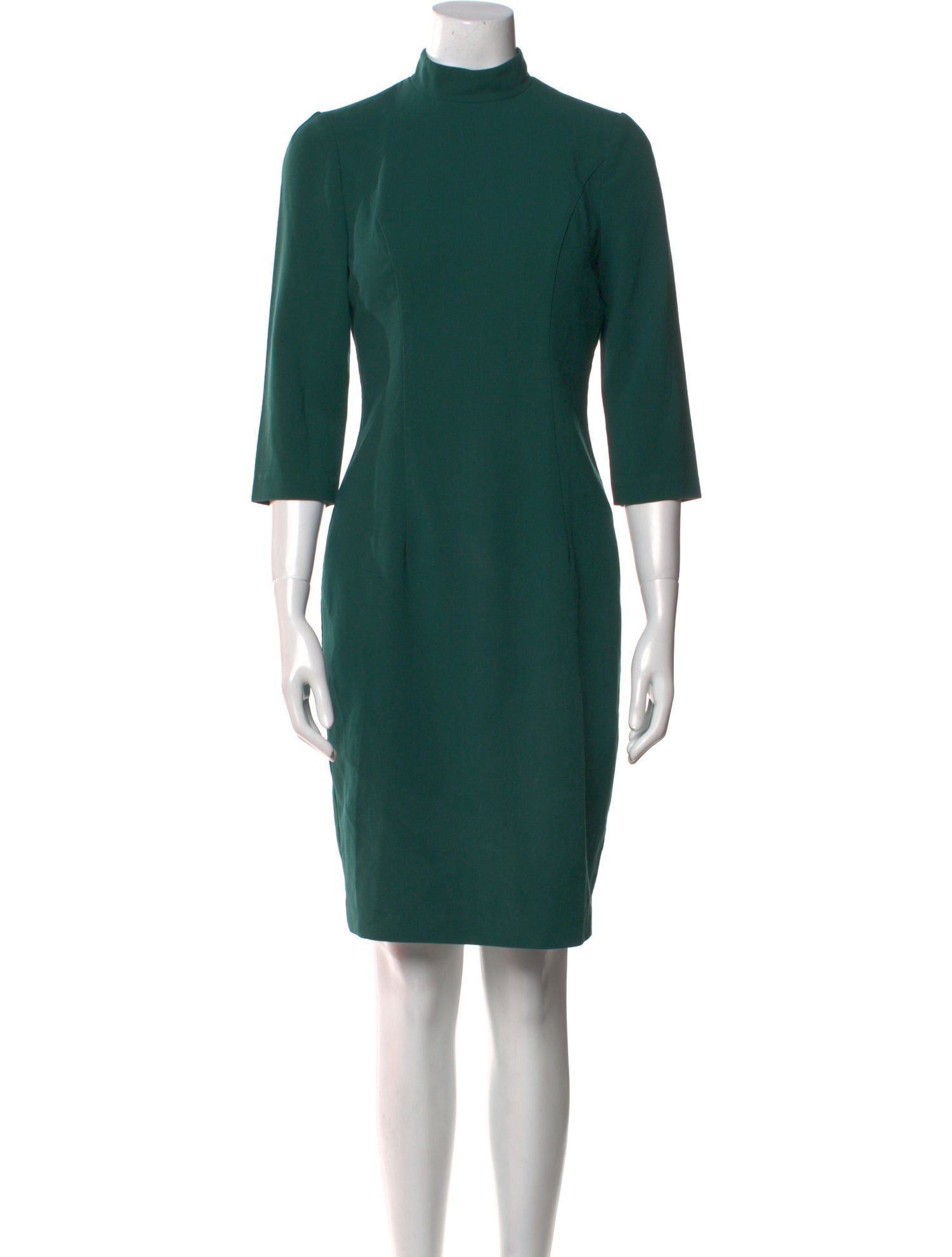 Black Halo Mock Neck Knee-Length Dress