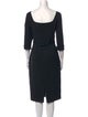 Black Halo V-Neck Midi Length Dress