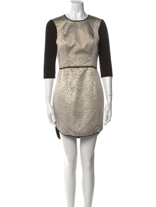 Black Halo Colorblock Pattern Mini Dress