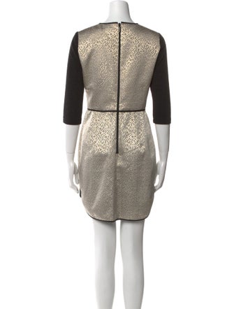 Black Halo Colorblock Pattern Mini Dress