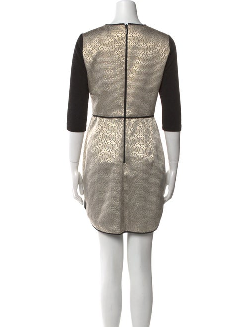 Black Halo Colorblock Pattern Mini Dress