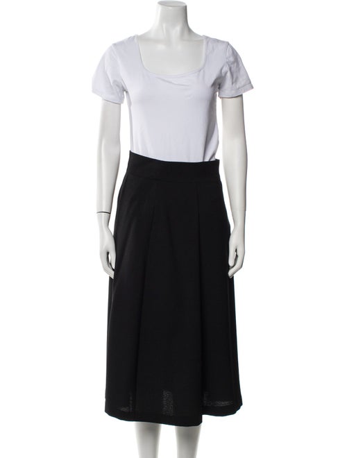 Black Halo Pleated Accents Skirt Set