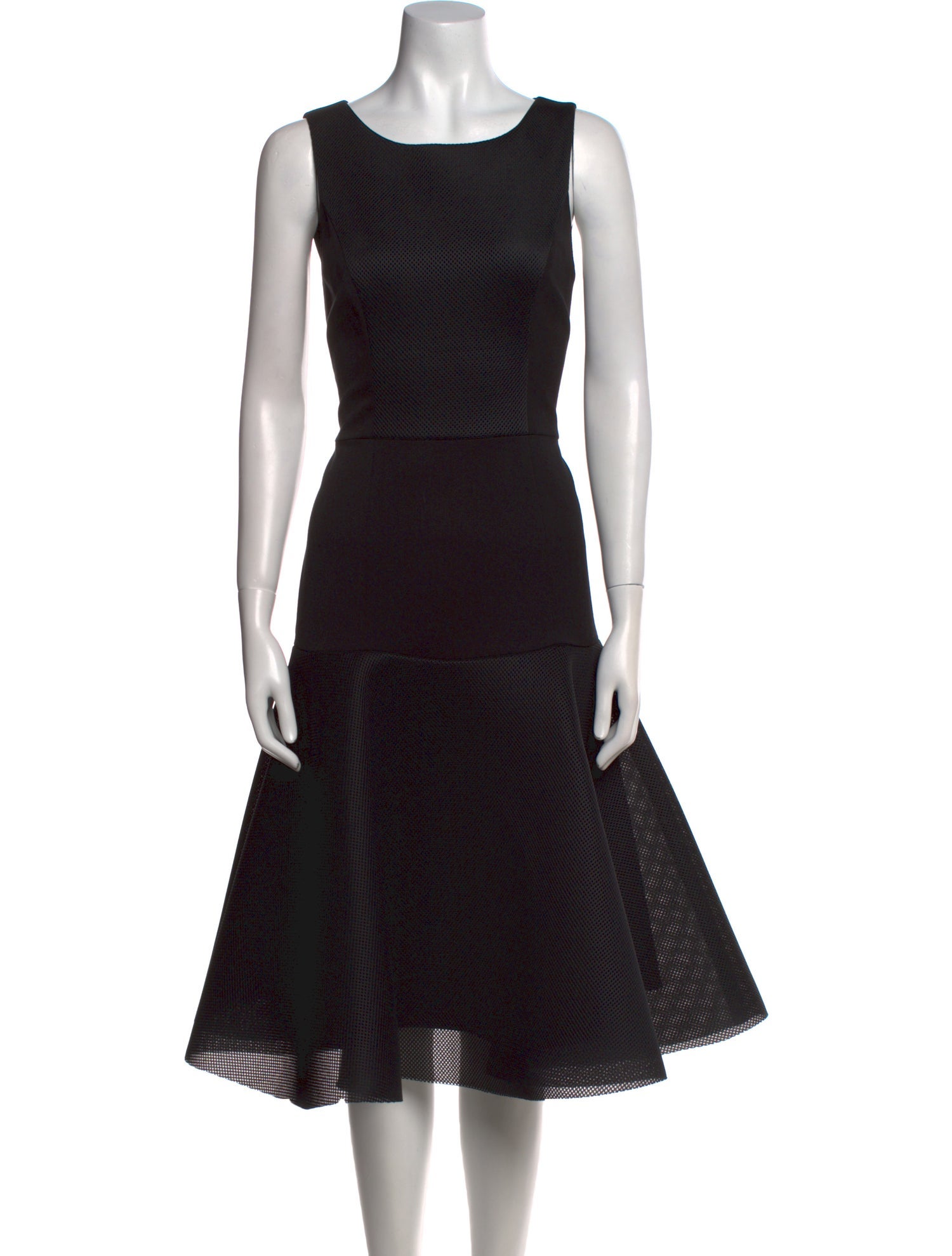 Black Halo Scoop Neck Midi Length Dress