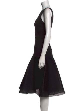 Black Halo Scoop Neck Midi Length Dress