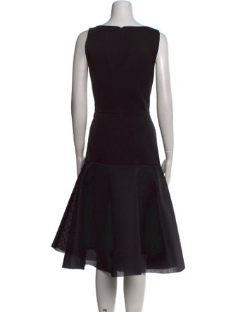 Black Halo Scoop Neck Midi Length Dress