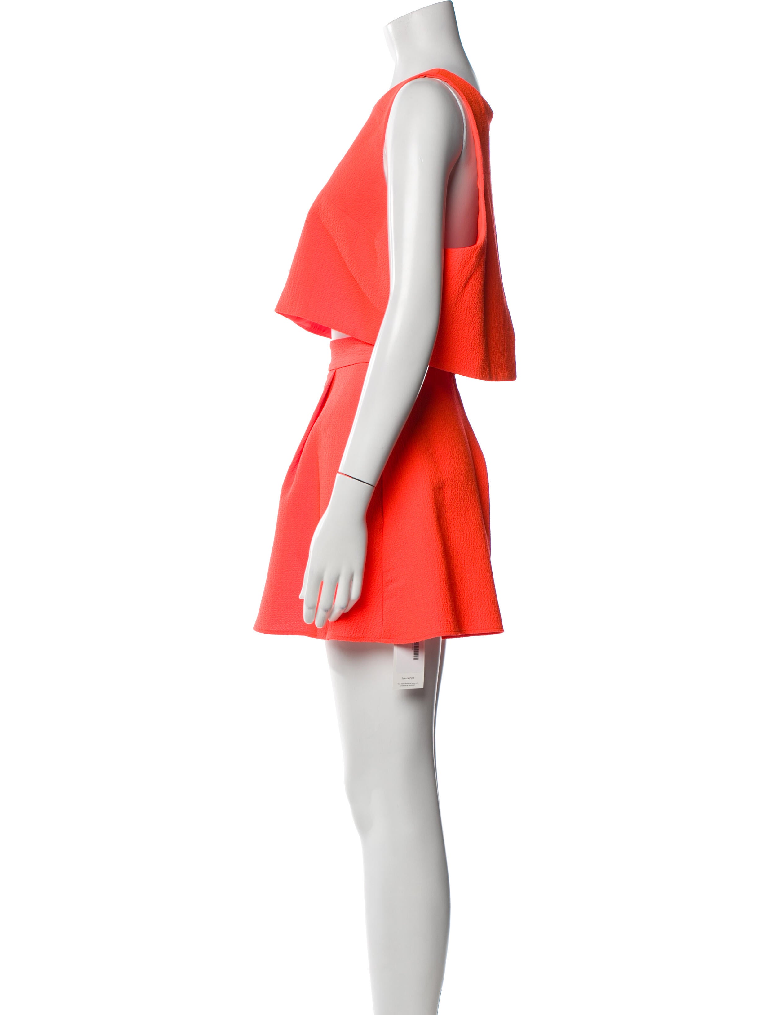 Black Halo Nylon Pleated Accents Short Set