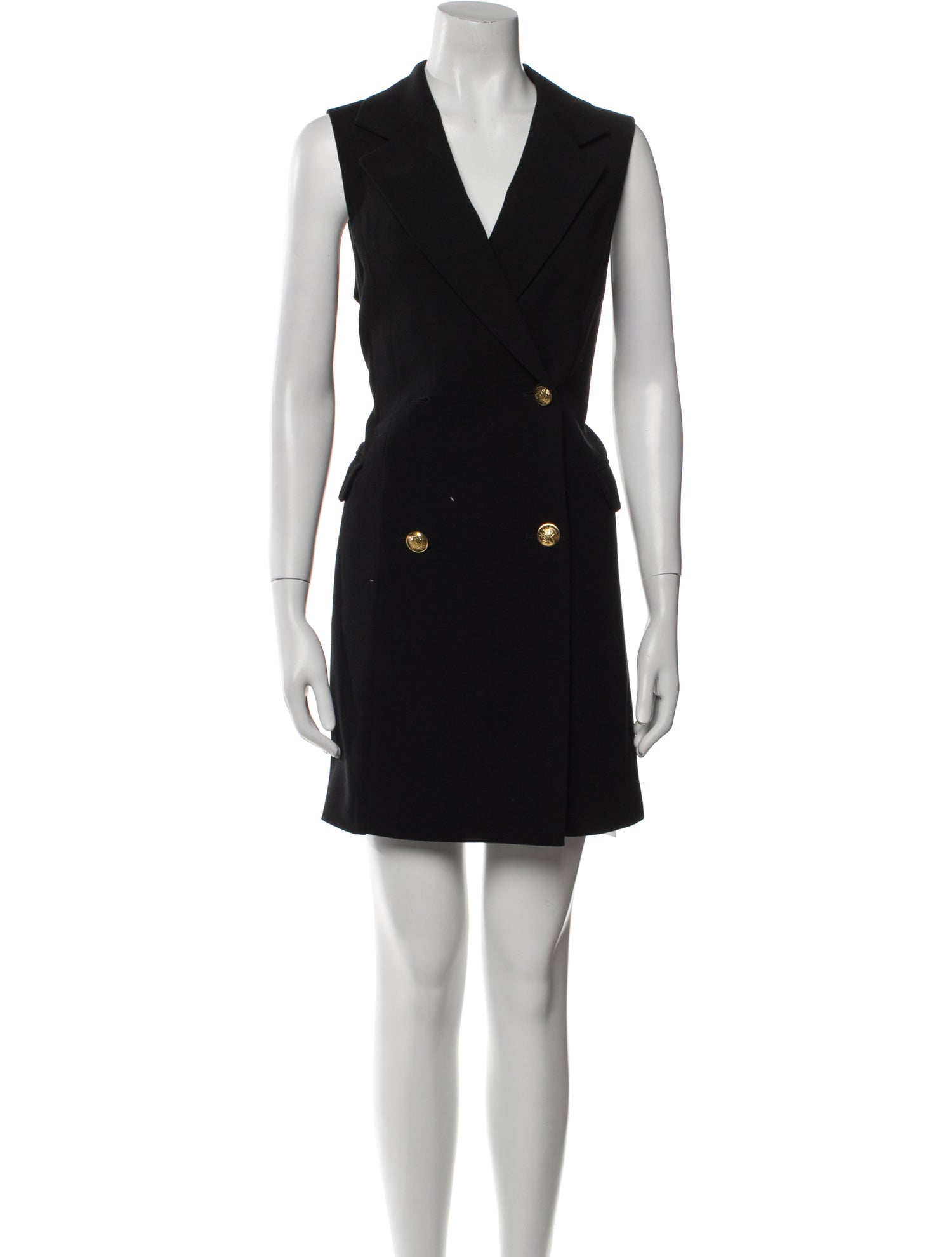 Black Halo V-Neck Mini Dress