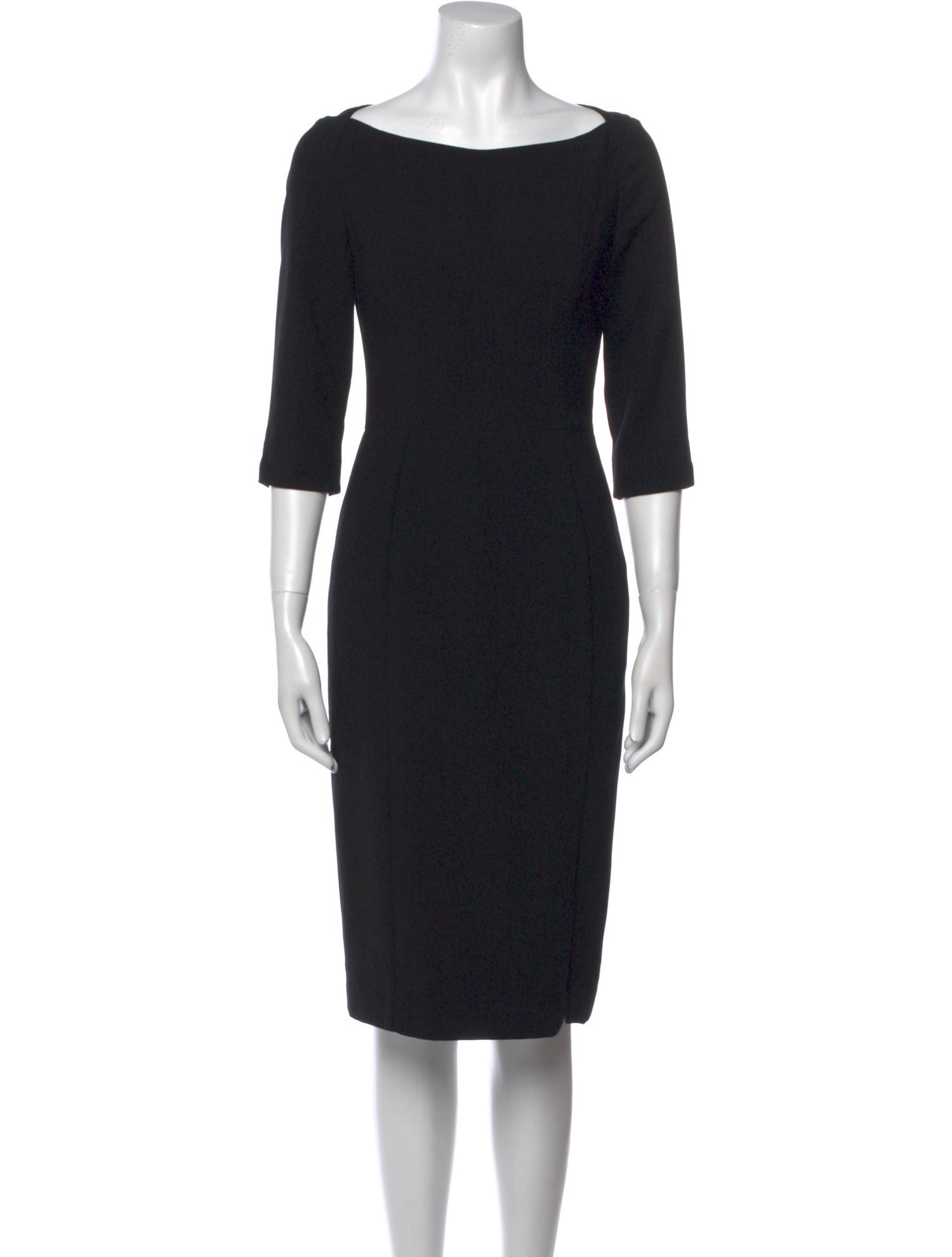 Black Halo Bateau Neckline Knee-Length Dress