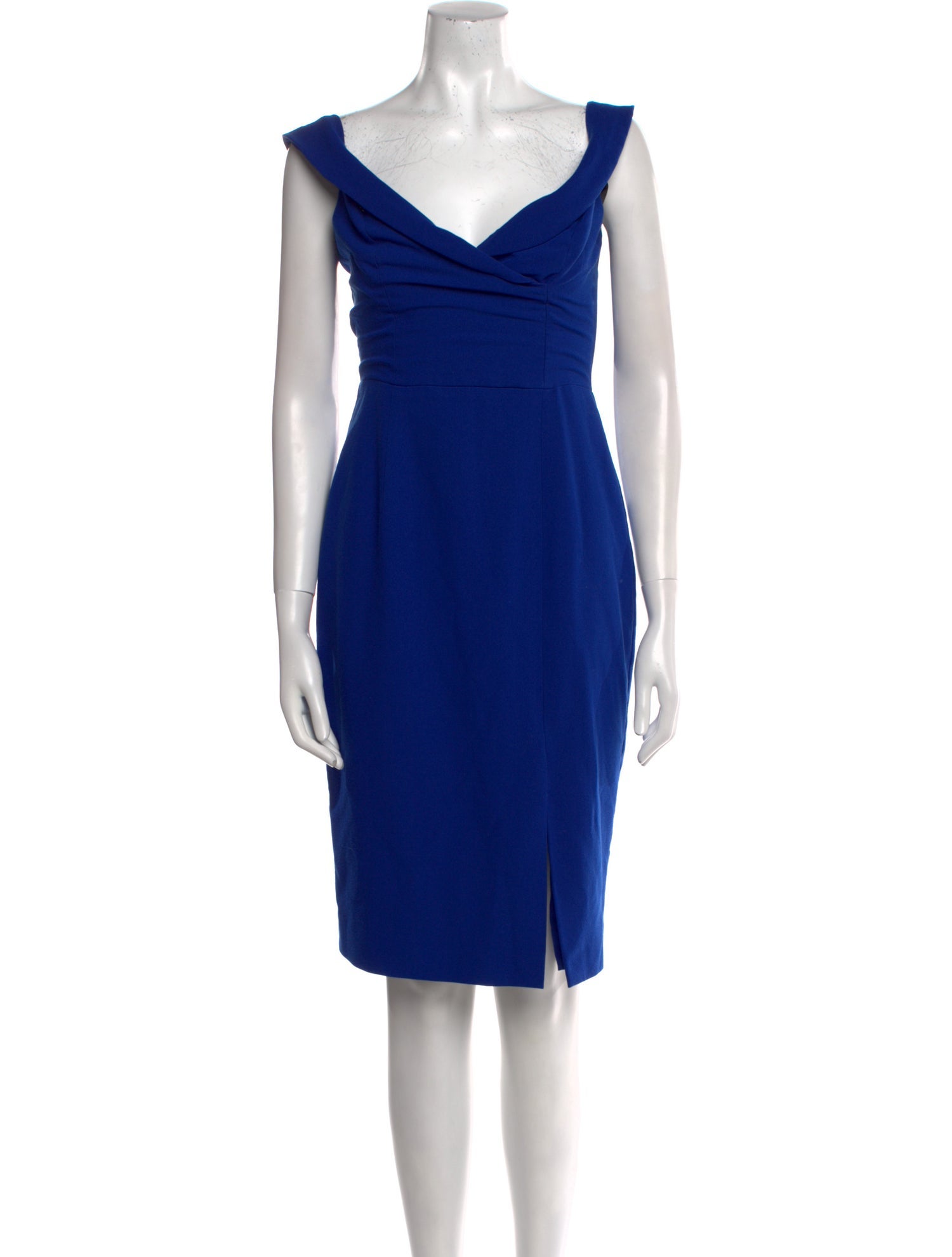 Black Halo V-Neck Knee-Length Dress