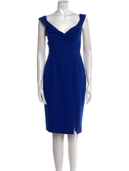 Black Halo V-Neck Knee-Length Dress