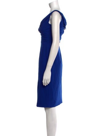 Black Halo V-Neck Knee-Length Dress