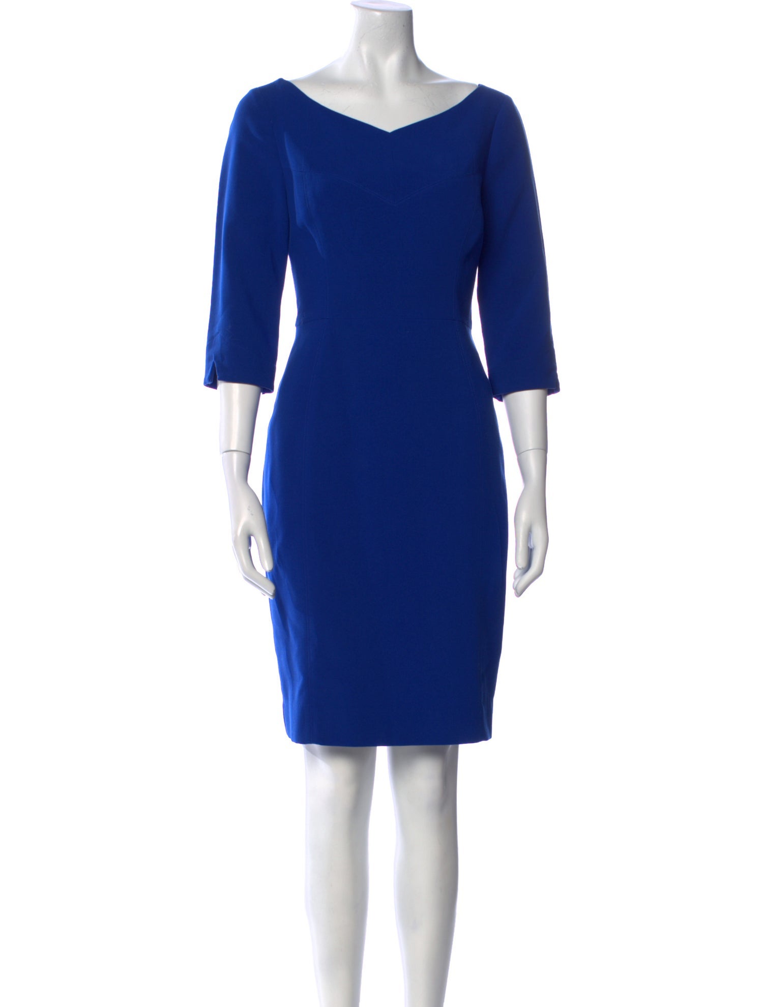 Black Halo V-Neck Knee-Length Dress