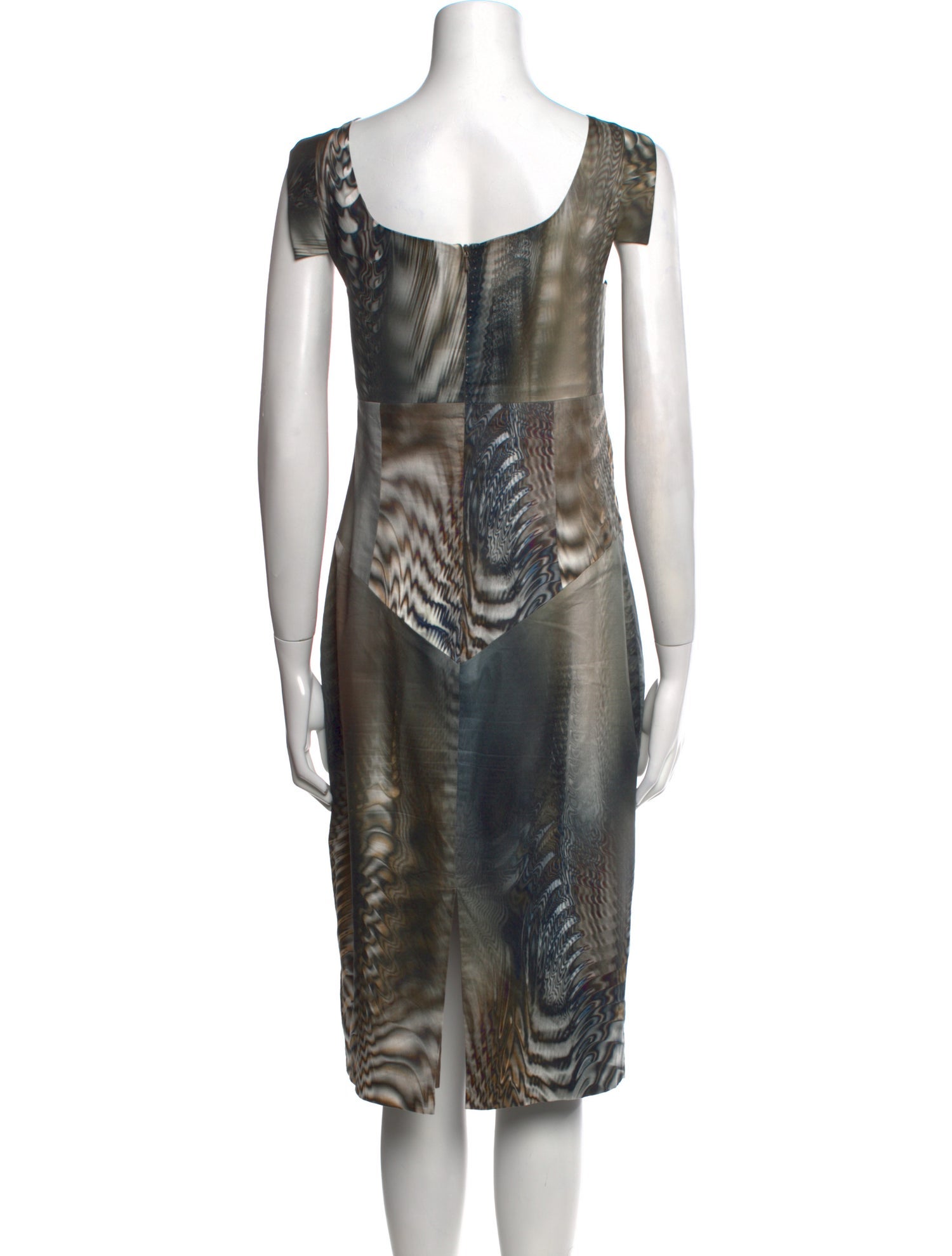 Black Halo Silk Midi Length Dress