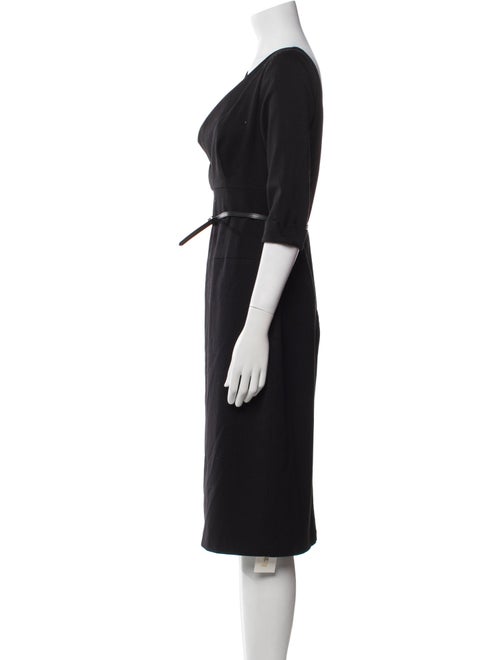 Black Halo Cowl Neck Midi Length Dress