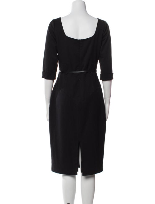 Black Halo Cowl Neck Midi Length Dress