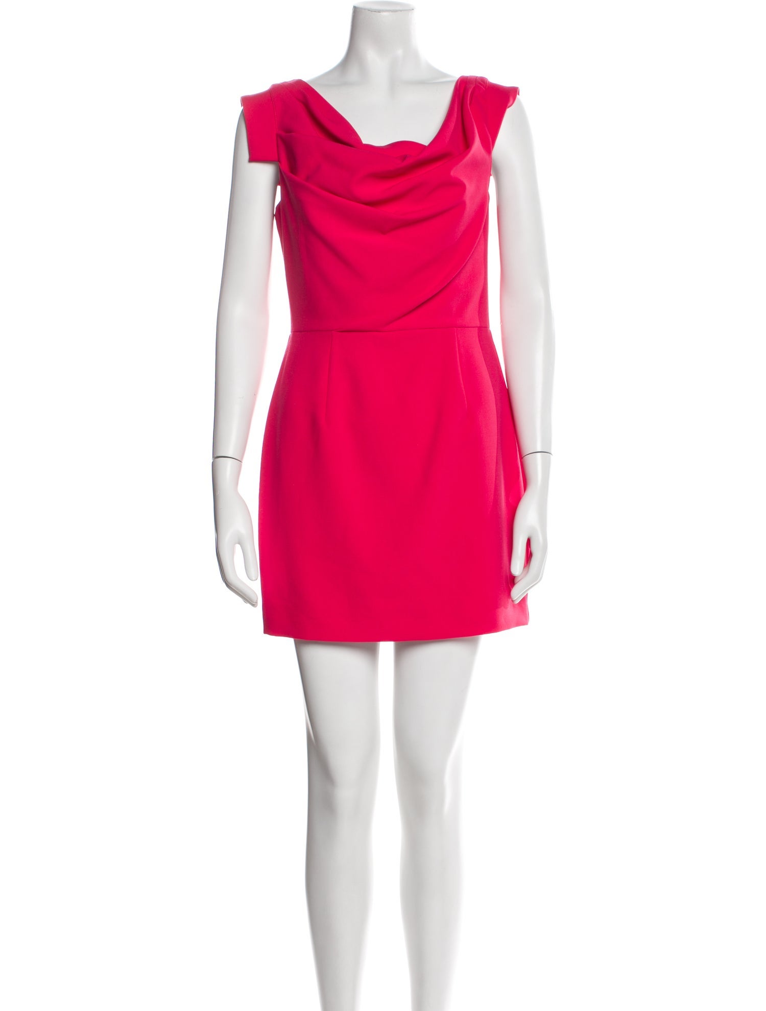 Black Halo Cowl Neck Mini Dress