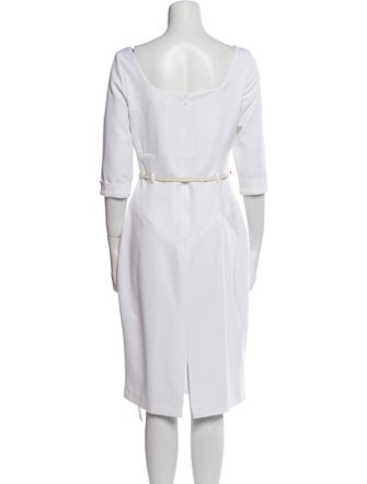 Black Halo One-Shoulder Midi Length Dress