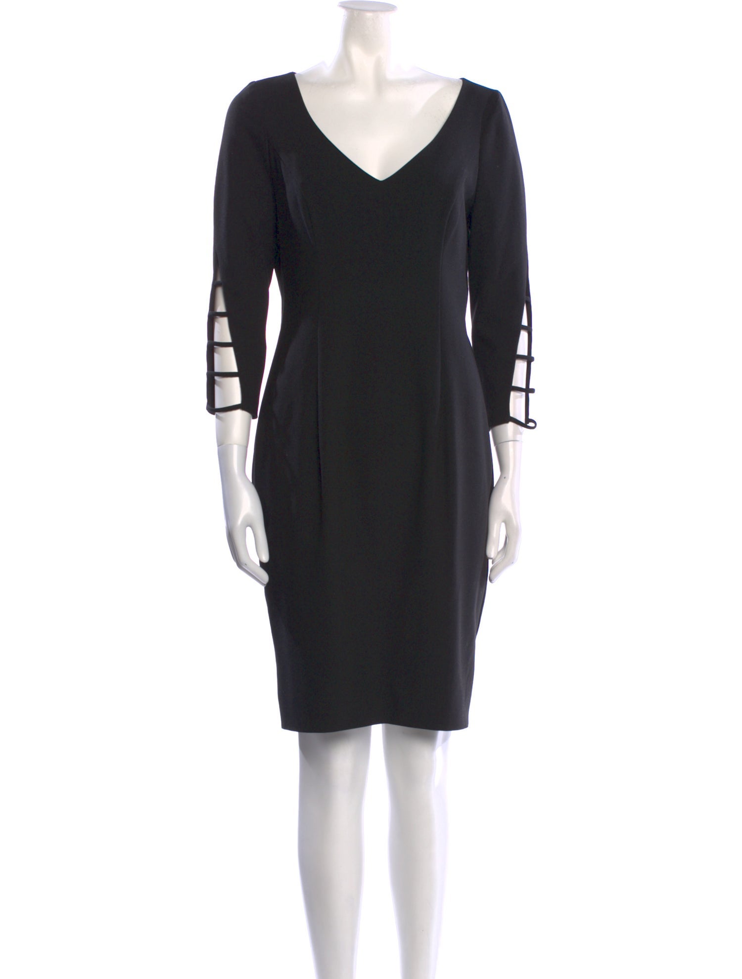 Black Halo V-Neck Knee-Length Dress