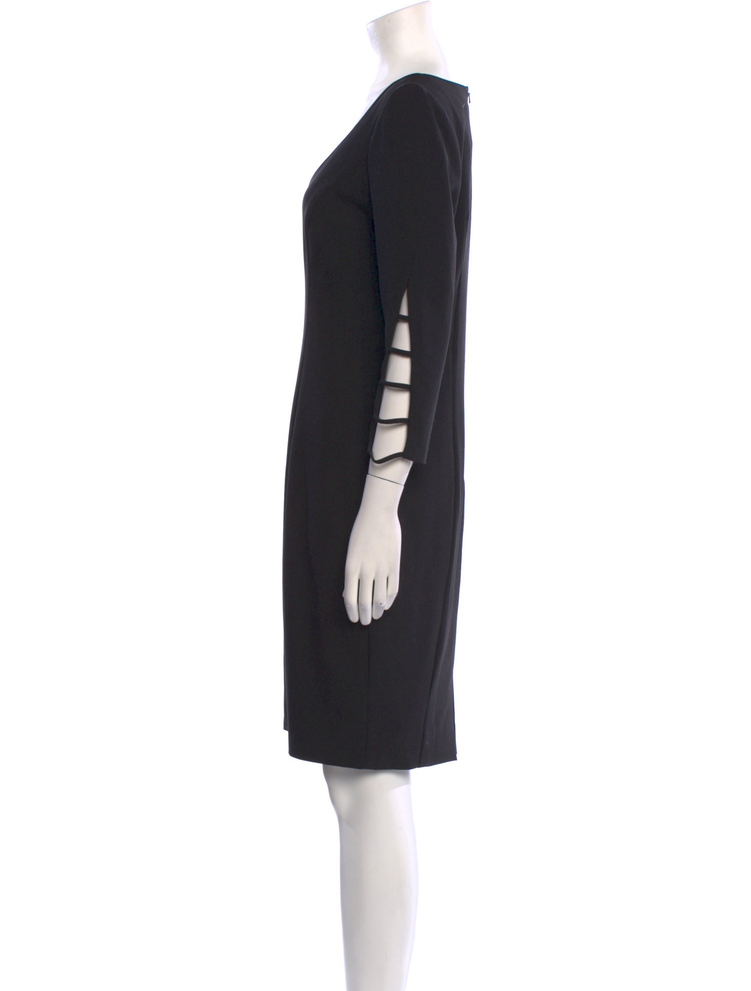Black Halo V-Neck Knee-Length Dress