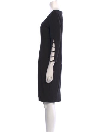 Black Halo V-Neck Knee-Length Dress