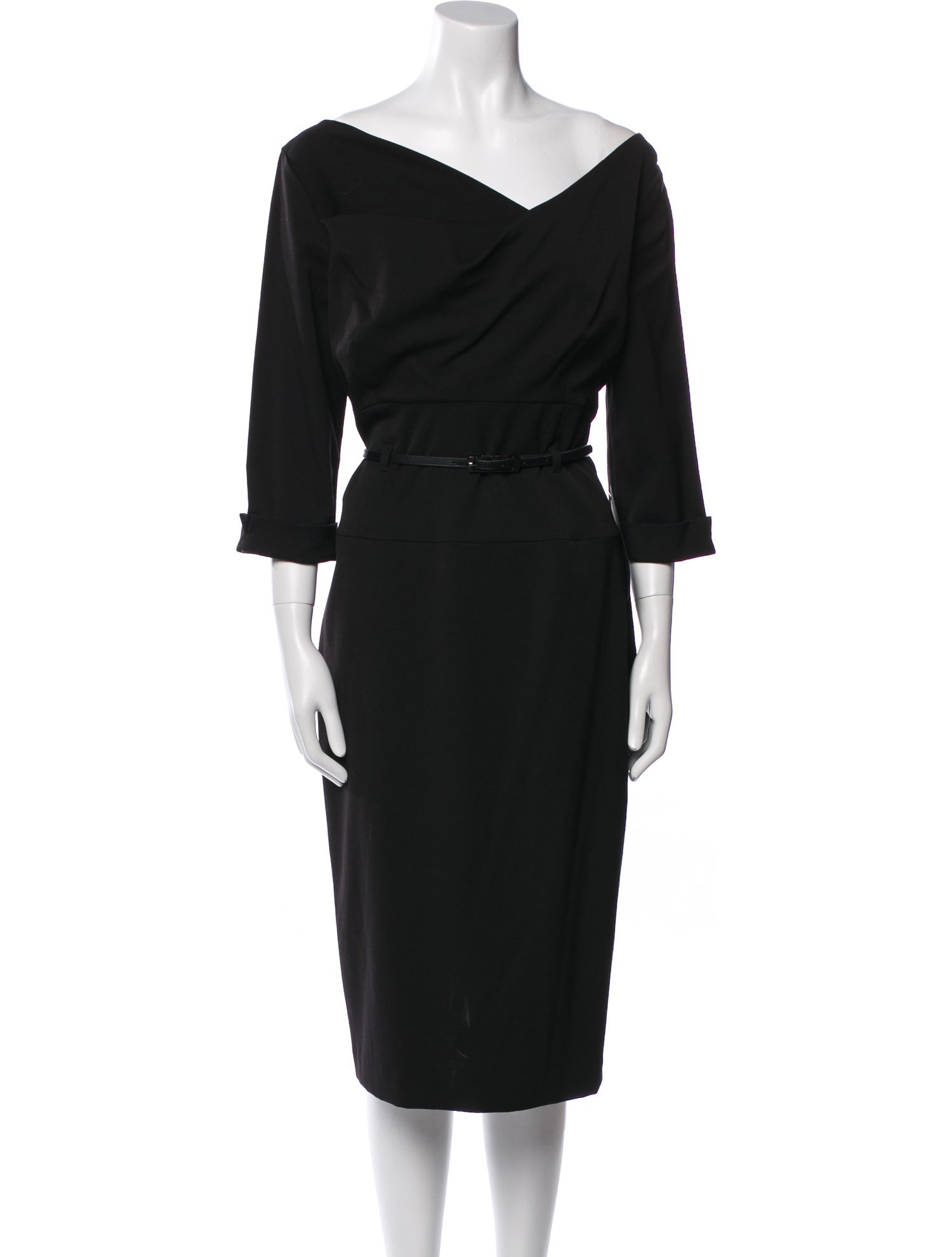 Black Halo V-Neck Knee-Length Dress w/ Tags