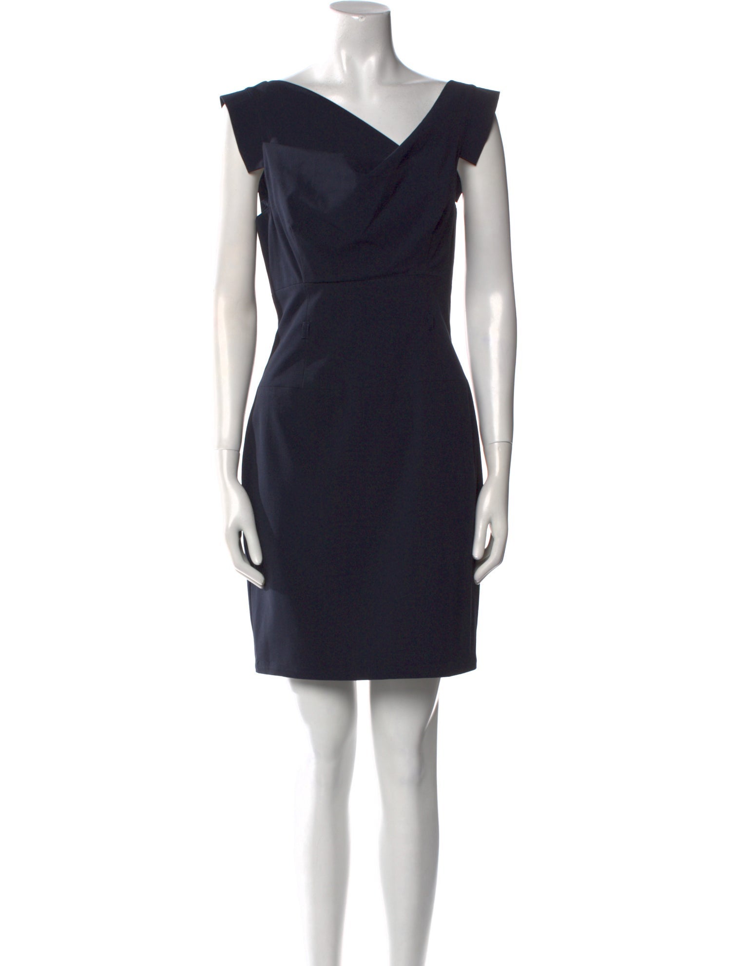 Black Halo V-Neck Mini Dress