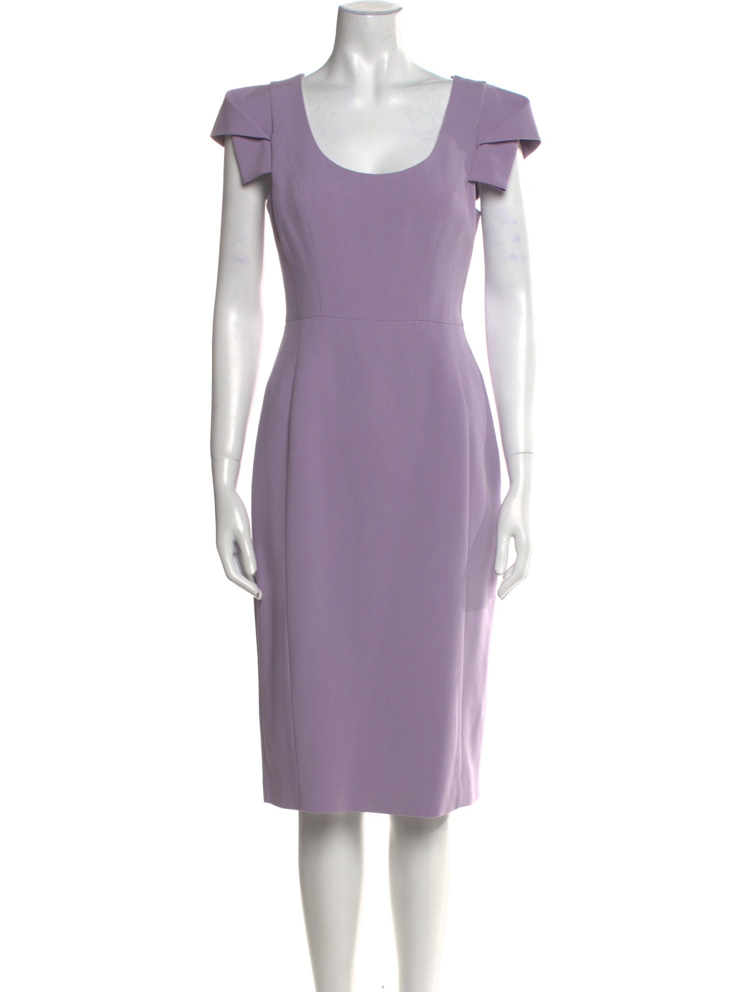 Black Halo Scoop Neck Midi Length Dress