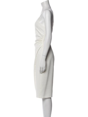 Black Halo V-Neck Knee-Length Dress