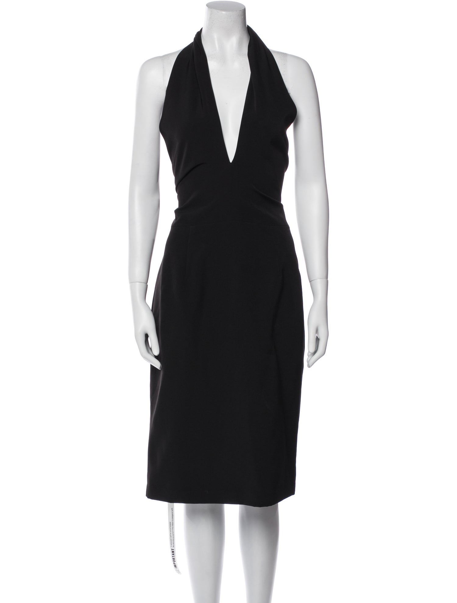 Black Halo V-Neck Midi Length Dress