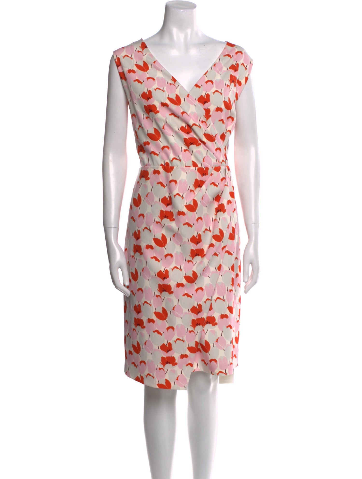 Black Halo Printed Midi Length Dress