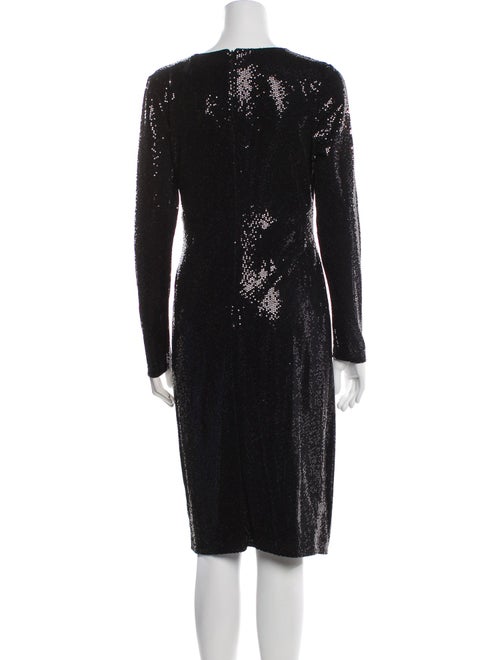 Black Halo V-Neck Knee-Length Dress